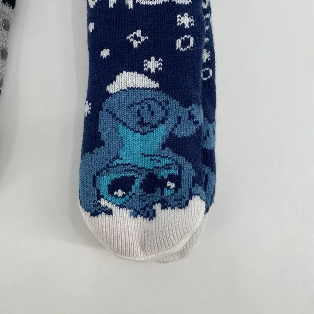 Lilo & Stitch Women’s Holiday Slipper Socks, 2-Pack, Size 4-10 Fuzzy NWT